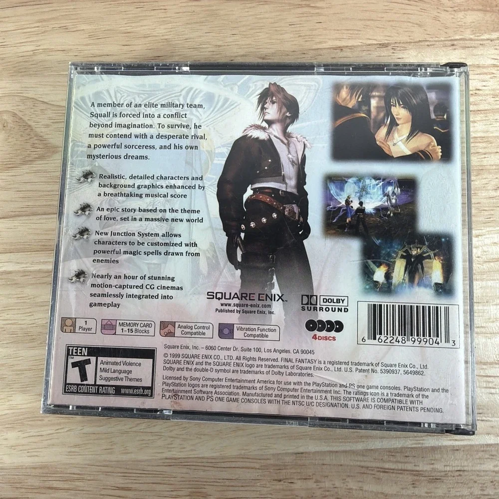 READ Final Fantasy Viii ( 8 ) - Sony PlayStation 1 Black Label - MISSING DISC 1